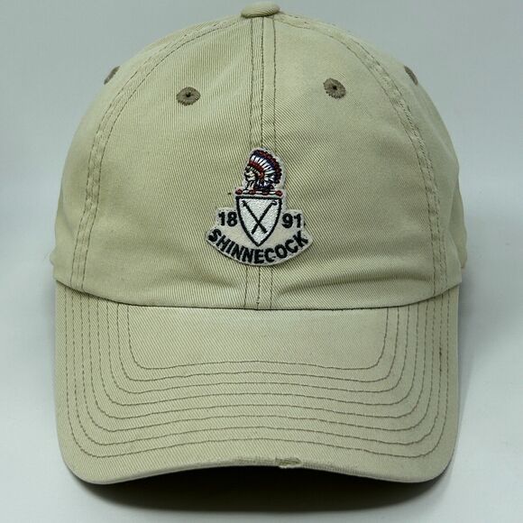 Shinnecock Hills Golf Club Dad Hat Baseball Cap Golfing Golfer Strapback Beige - Picture 12 of 12